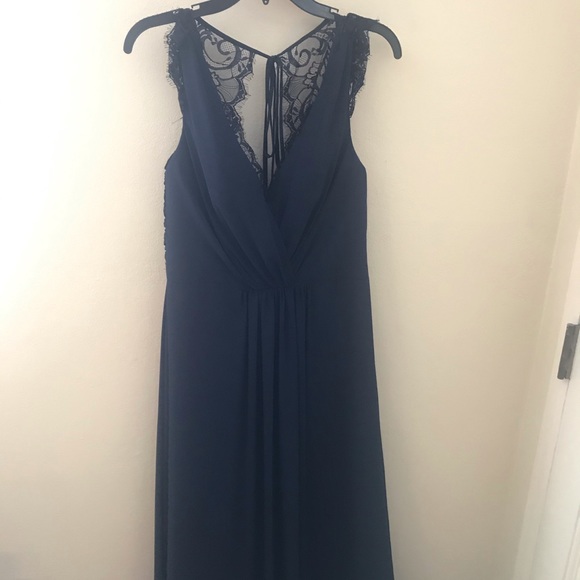 Hayley Paige Occasions Navy Gown - Picture 7 of 9